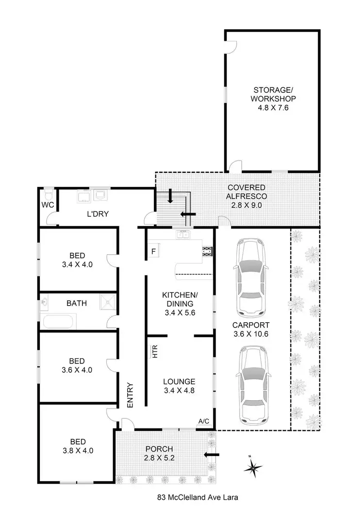 Floorplan of Homely house listing, 83 McClelland Avenue, Lara VIC 3212