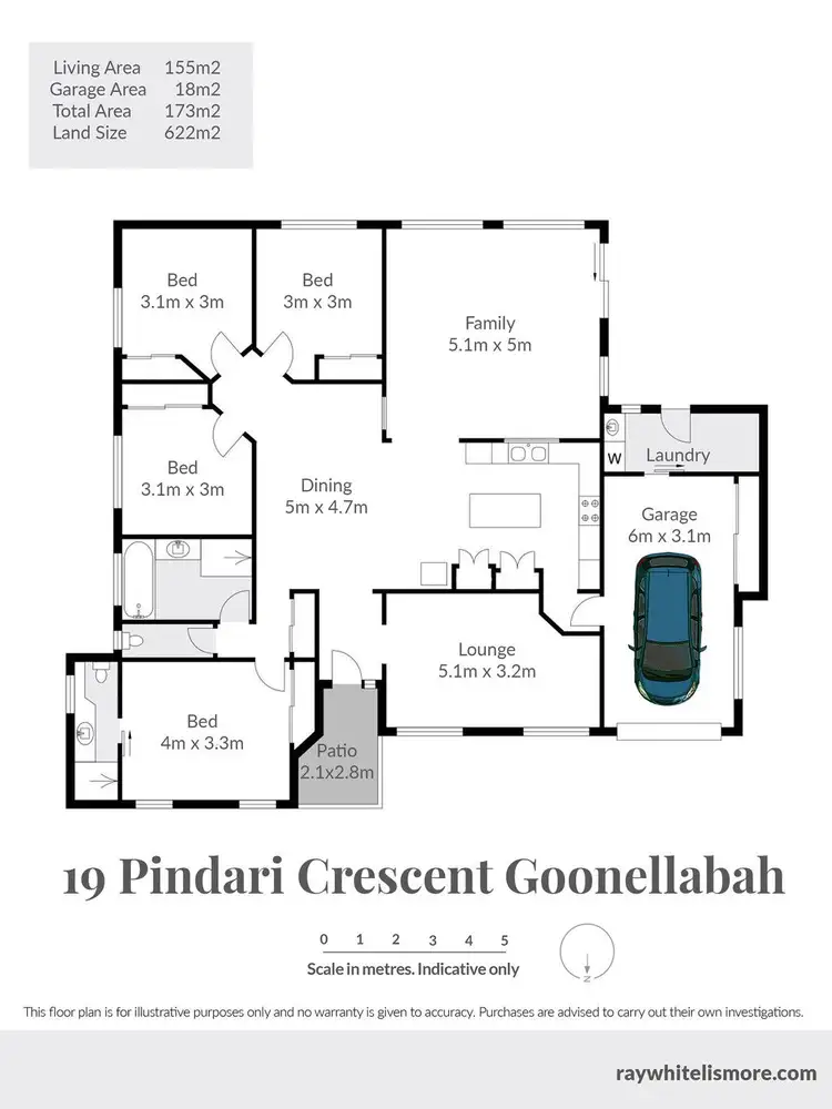 Floorplan of Homely house listing, 19 Pindari Crescent, Goonellabah NSW 2480