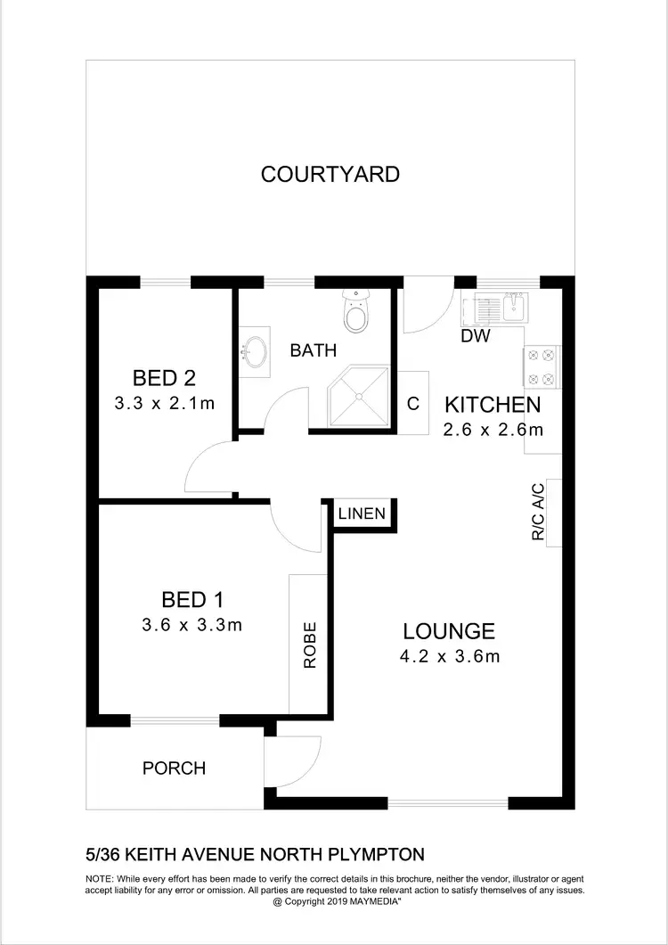 Floorplan of Homely house listing, 5/36 Keith Avenue, North Plympton SA 5037