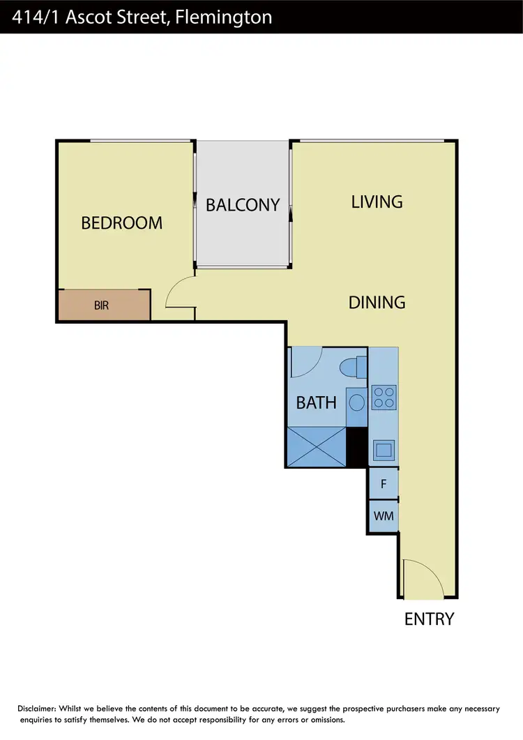 Floorplan of Homely apartment listing, 414/1 Ascot Vale Road, Flemington VIC 3031