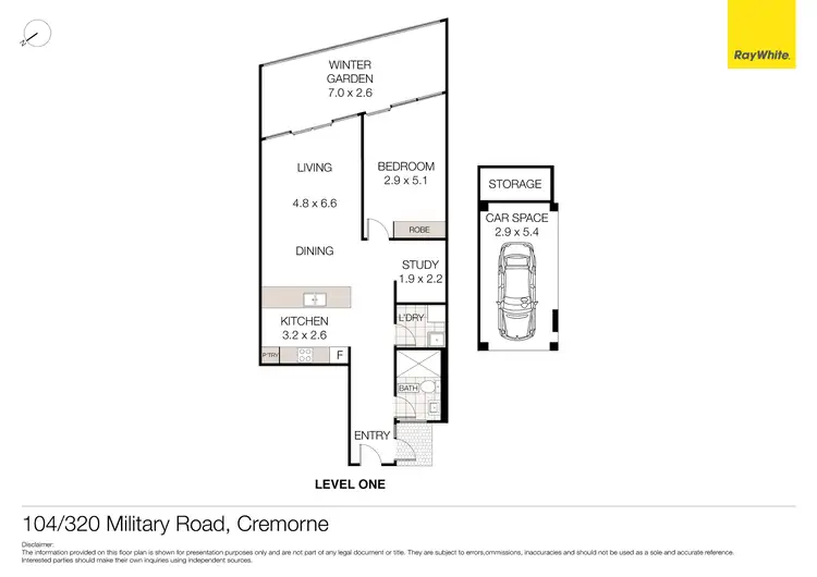 Floorplan of Homely unit listing, 104/320-322 Military Road, Cremorne NSW 2090