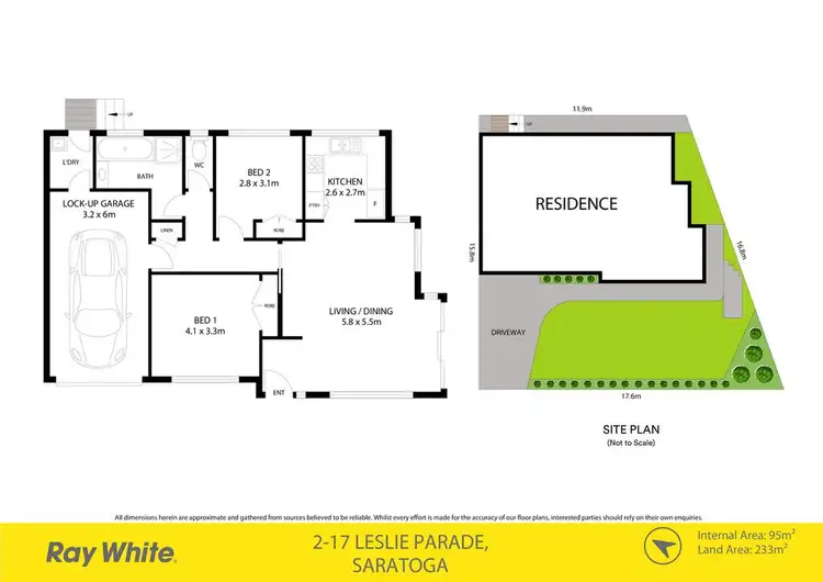 Floorplan of Homely house listing, 2/17 Leslie Parade, Saratoga NSW 2251