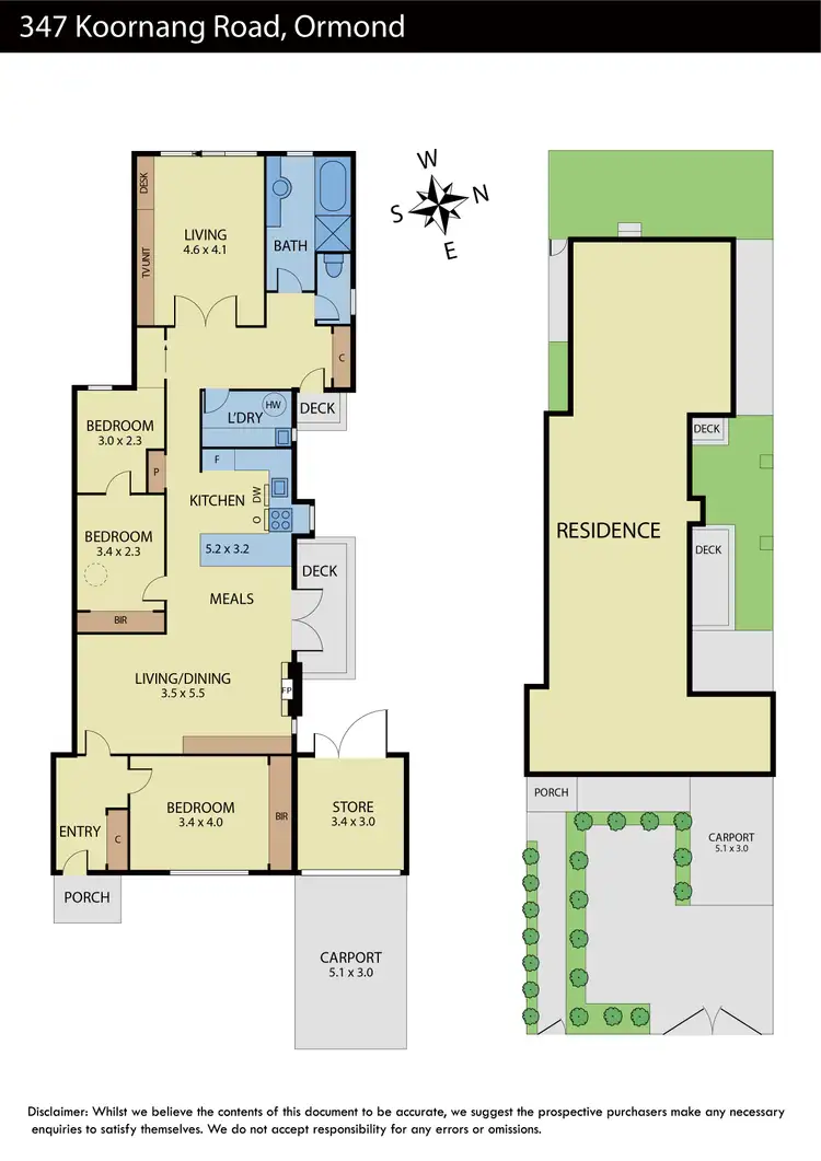 Floorplan of Homely house listing, 347 Koornang Road, Ormond VIC 3204