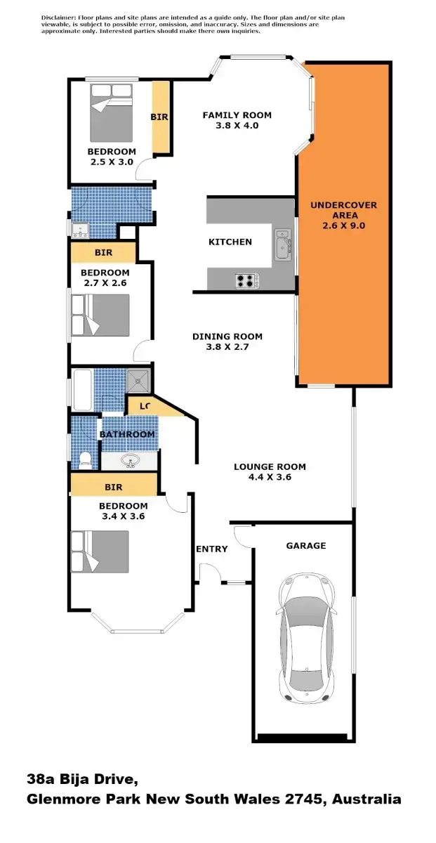 Floorplan of Homely house listing, 38A Bija Drive, Glenmore Park NSW 2745