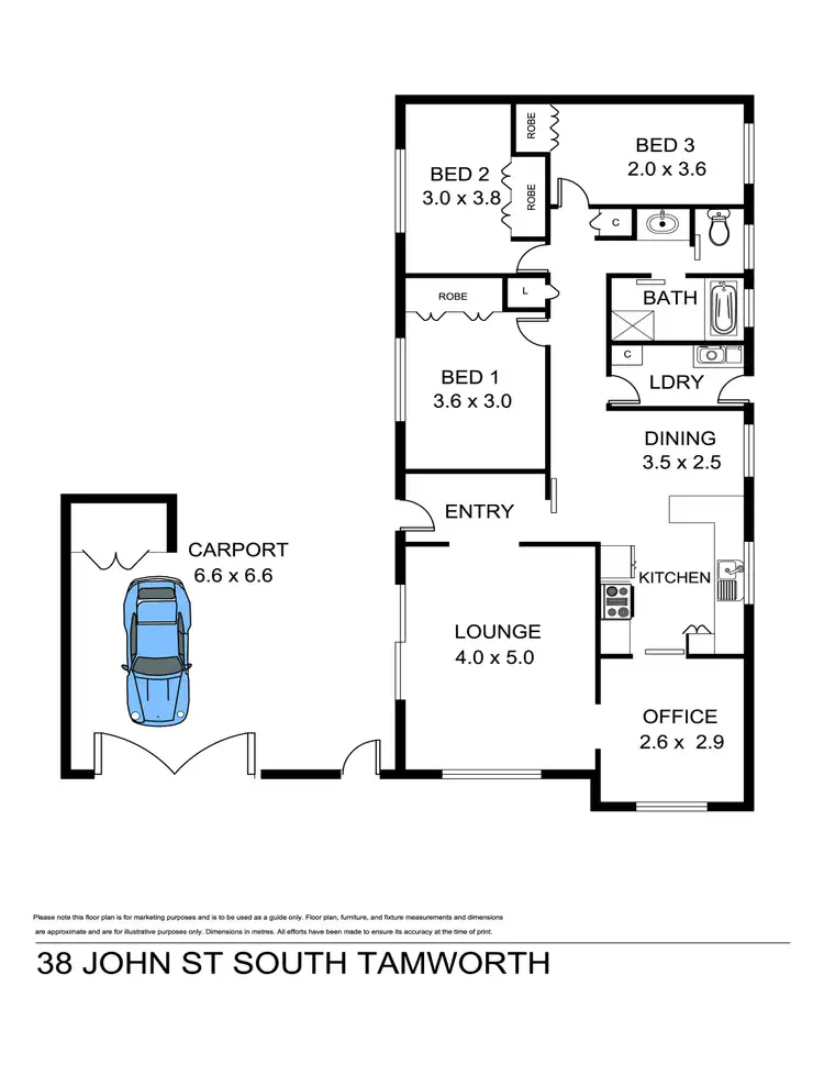 Floorplan of Homely house listing, 38 John Street, Tamworth NSW 2340