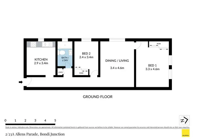 Floorplan of Homely apartment listing, 2/23A Allens Parade, Bondi Junction NSW 2022