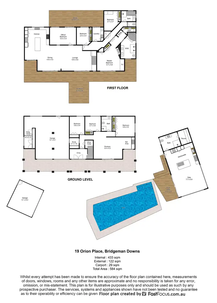 Floorplan of Homely house listing, 19 Orion Place, Bridgeman Downs QLD 4035
