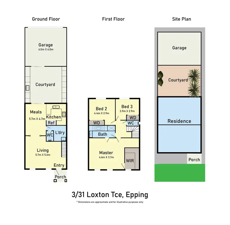 Floorplan of Homely townhouse listing, 3/31 Loxton Terrace, Epping VIC 3076