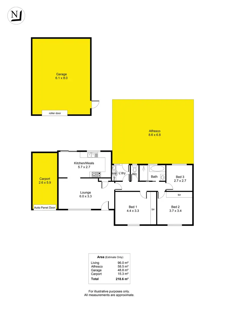 Floorplan of Homely house listing, 15 Amanda Way, Morphett Vale SA 5162