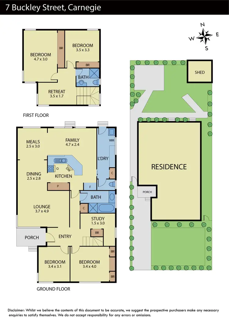 Floorplan of Homely house listing, 7 Buckley Street, Carnegie VIC 3163