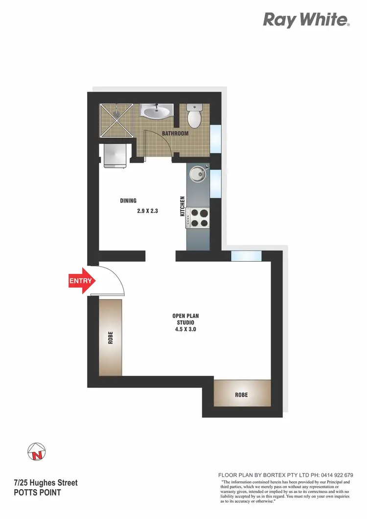 Floorplan of Homely apartment listing, 7/25 Hughes Street, Potts Point NSW 2011