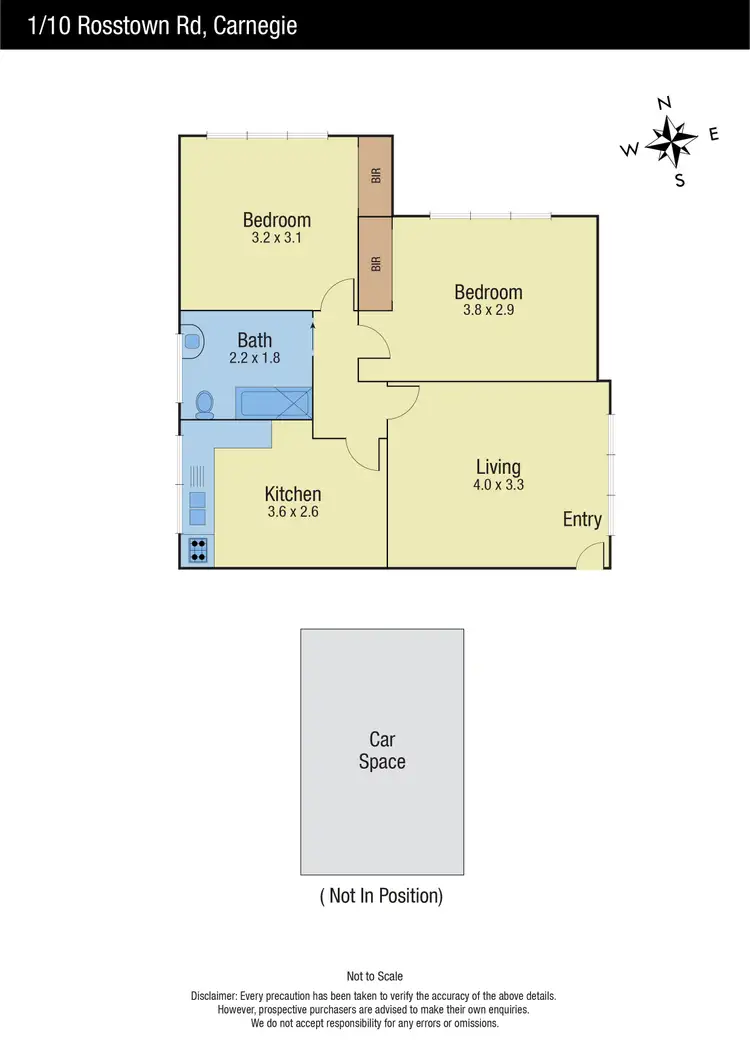 Floorplan of Homely apartment listing, 1/10 Rosstown Road, Carnegie VIC 3163