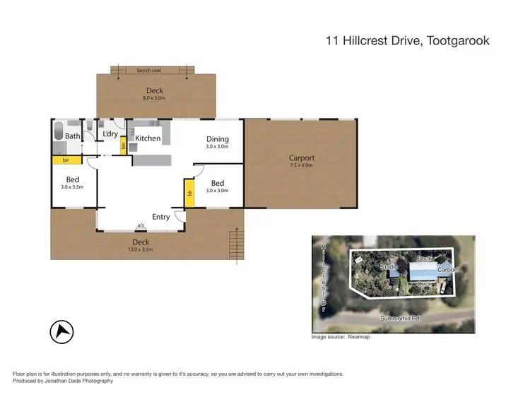 Floorplan of Homely house listing, 11 Hillcrest Drive, Tootgarook VIC 3941