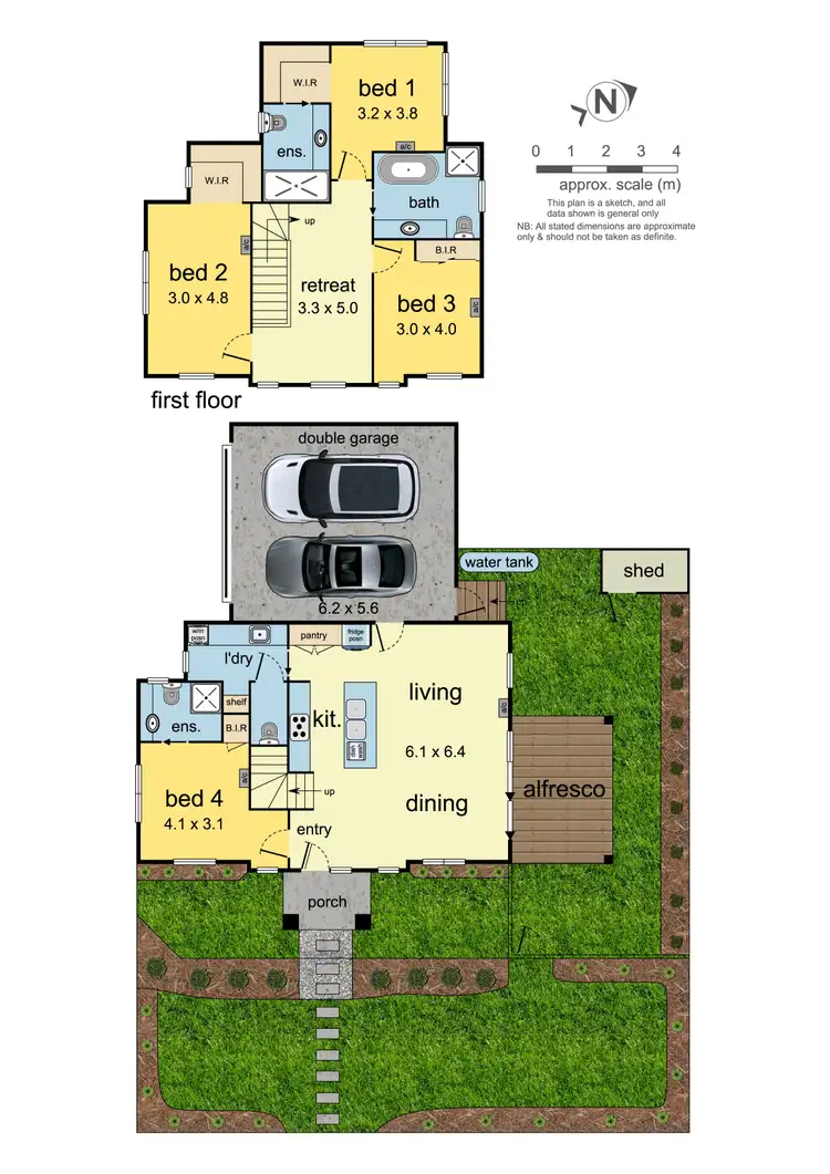 Floorplan of Homely townhouse listing, 1/3 Adrienne Crescent, Mount Waverley VIC 3149