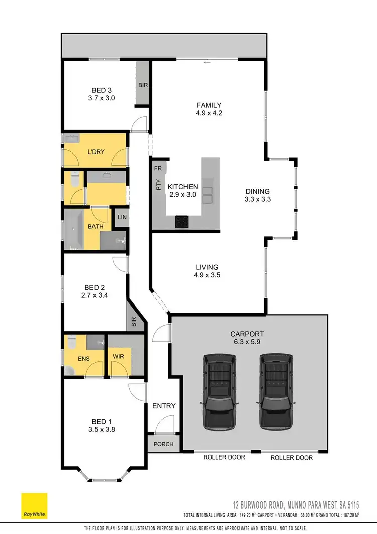 Floorplan of Homely house listing, 12 Burwood Road, Munno Para West SA 5115