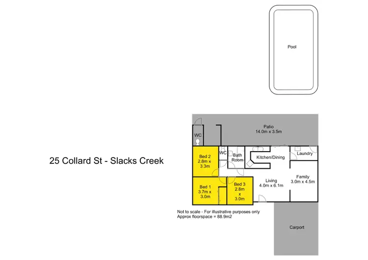 Floorplan of Homely house listing, 25 Collard Street, Slacks Creek QLD 4127