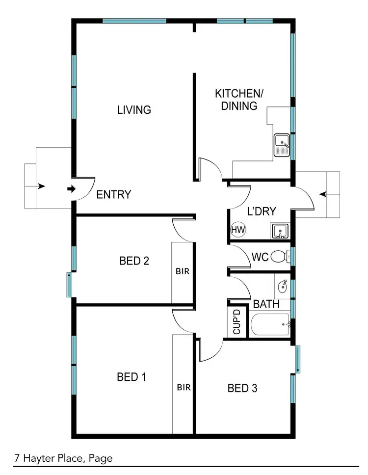 Floorplan of Homely house listing, 7 Hayter Place, Page ACT 2614
