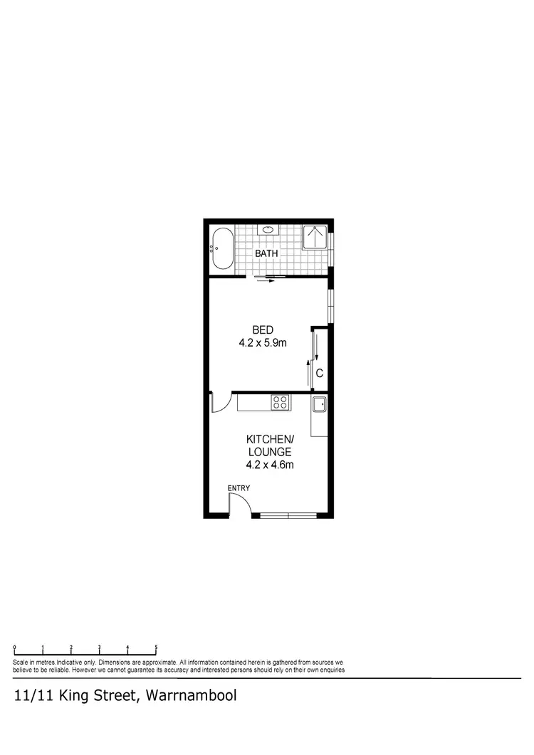 Floorplan of Homely unit listing, 11/11 King Street, Warrnambool VIC 3280