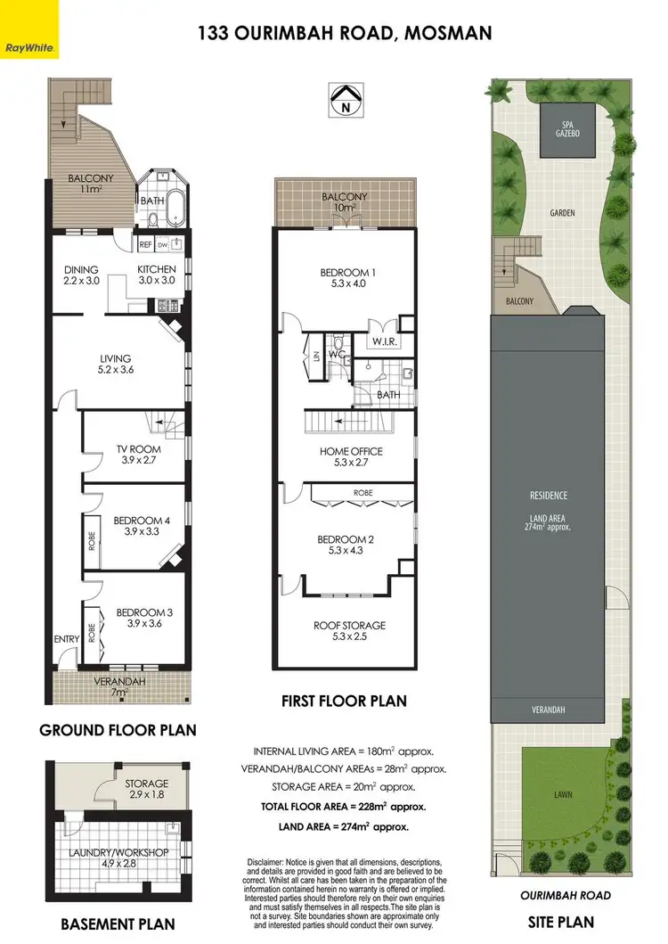 Floorplan of Homely house listing, 133 Ourimbah Road, Mosman NSW 2088