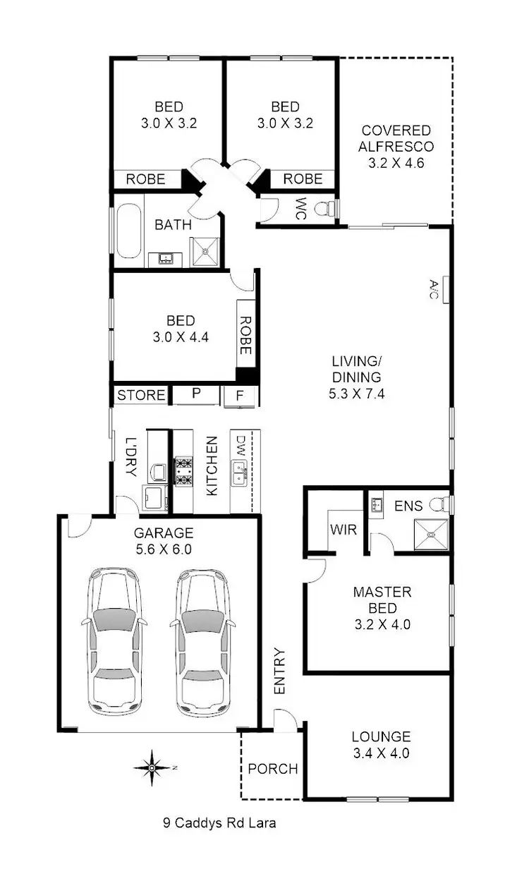 Floorplan of Homely house listing, 9 Caddys Road, Lara VIC 3212