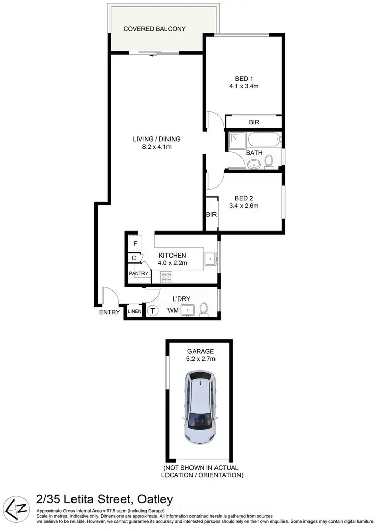 Floorplan of Homely unit listing, 2/35 Letitia Street, Oatley NSW 2223
