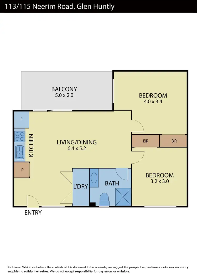 Floorplan of Homely apartment listing, 113/115 Neerim Road, Glen Huntly VIC 3163