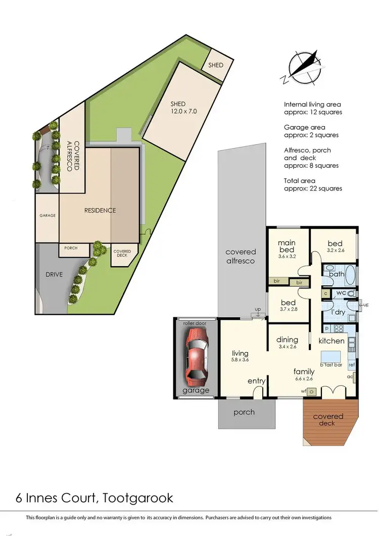 Floorplan of Homely house listing, 6 Innes Court, Tootgarook VIC 3941