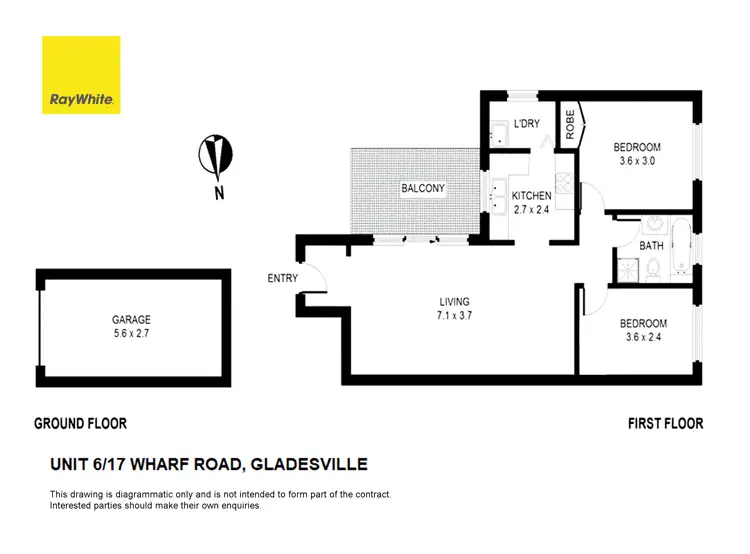 Floorplan of Homely apartment listing, 6/17 Wharf Road, Gladesville NSW 2111