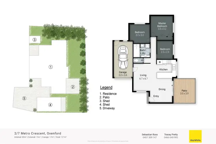 Floorplan of Homely semi-detached listing, 2/7 Metro Crescent, Oxenford QLD 4210