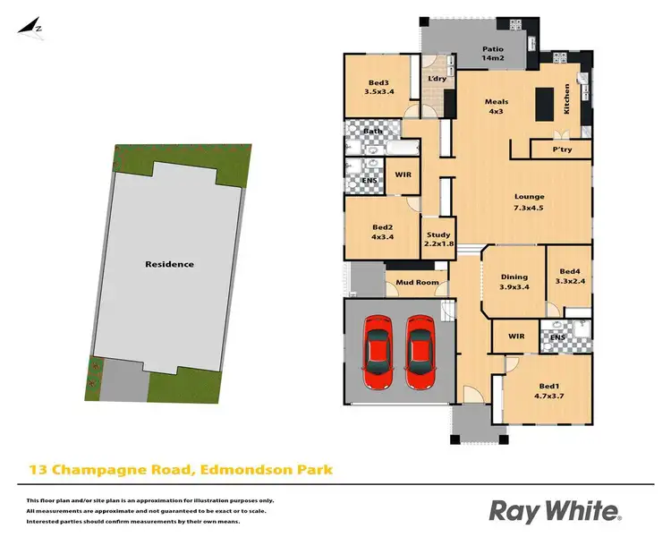 Floorplan of Homely house listing, 13 Champagne Road, Edmondson Park NSW 2174