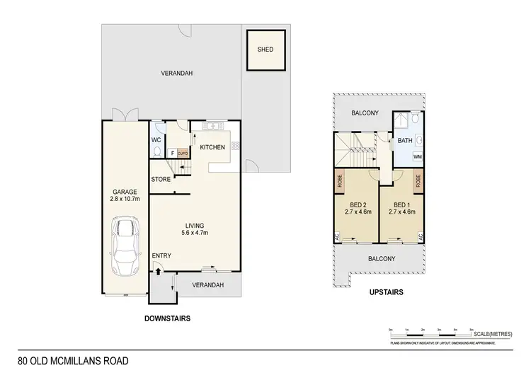 Floorplan of Homely townhouse listing, 2/80 Old McMillans Road, Coconut Grove NT 810