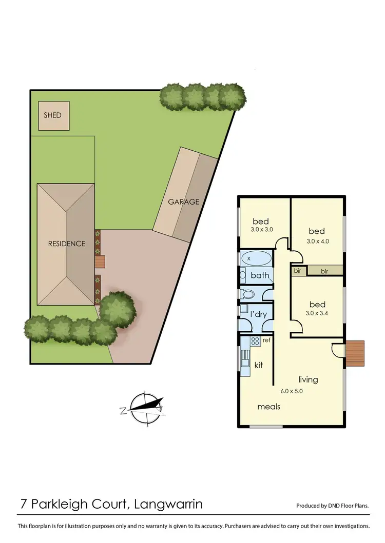 Floorplan of Homely house listing, 7 Parkleigh Court, Langwarrin VIC 3910