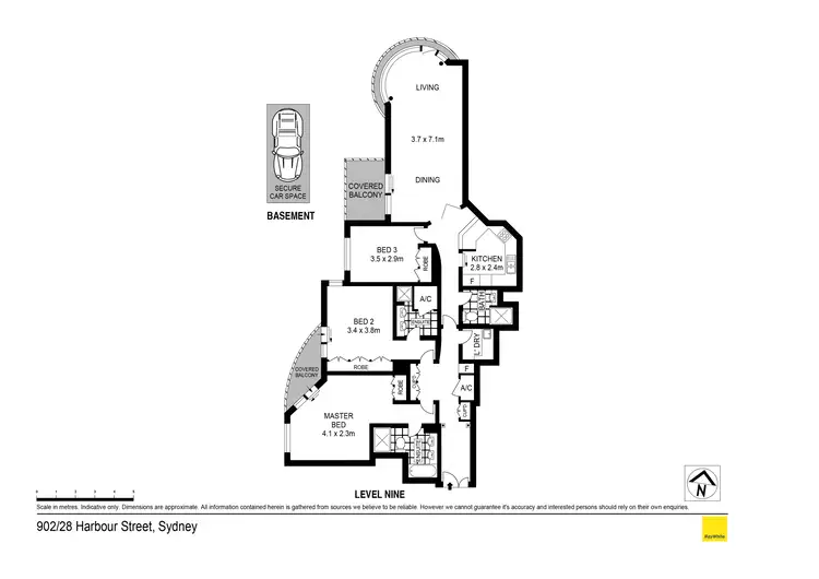 Floorplan of Homely apartment listing, 902/28 Harbour Street, Sydney NSW 2000