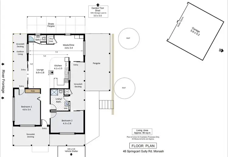 Floorplan of Homely house listing, 48 Springcart Gully Road, Monash SA 5342