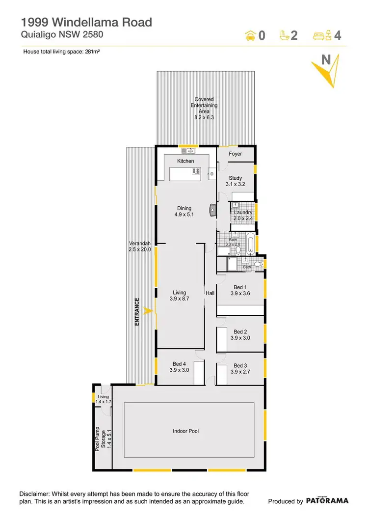 Floorplan of Homely rural property listing, 1999 Windellama Road, Goulburn NSW 2580