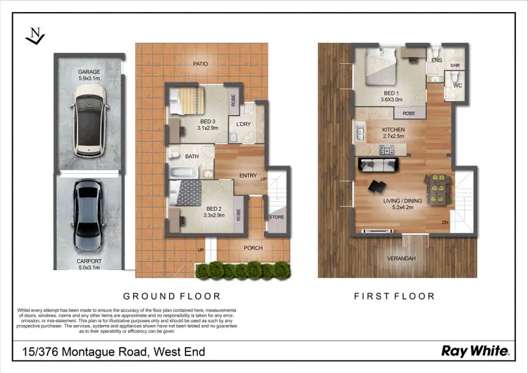 Floorplan of Homely townhouse listing, 15/376 Montague Road, West End QLD 4101