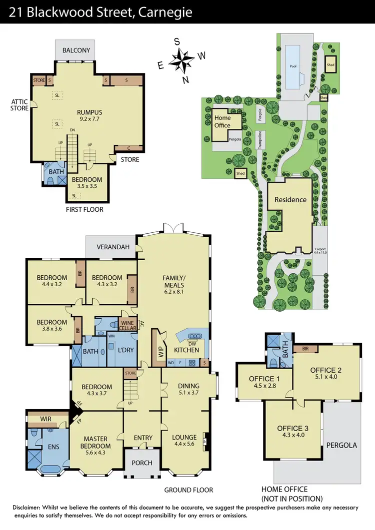 Floorplan of Homely house listing, 21 Blackwood Street, Carnegie VIC 3163