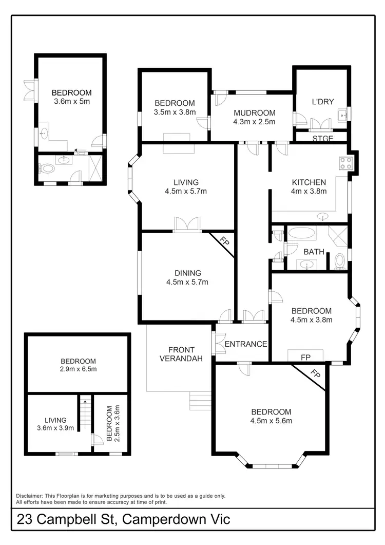 Floorplan of Homely house listing, 23 Campbell Street, Camperdown VIC 3260