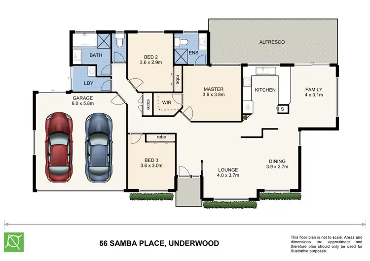 Floorplan of Homely house listing, 56 Samba Place, Underwood QLD 4119