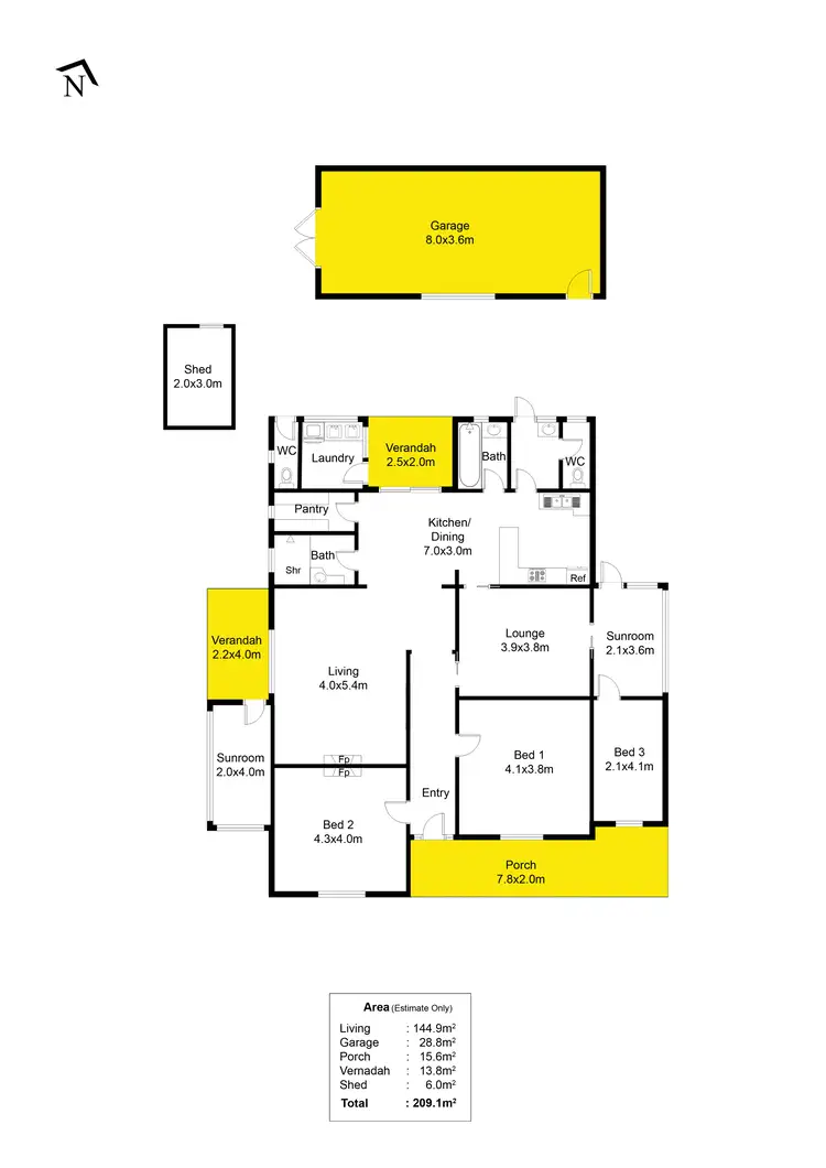 Floorplan of Homely house listing, 210 Young Street, Unley SA 5061