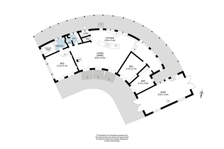 Floorplan of Homely house listing, 5 Trewin Road, Goorambat VIC 3725