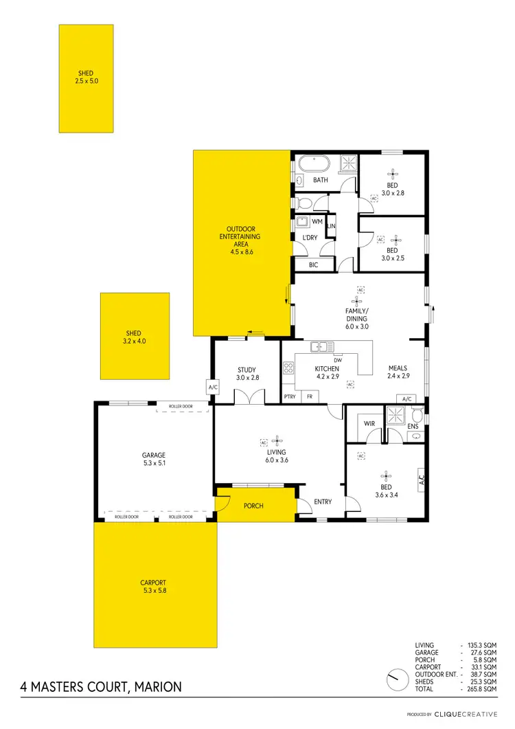 Floorplan of Homely house listing, 4 Masters Court, Marion SA 5043