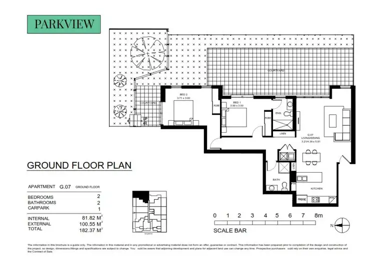 Floorplan of Homely apartment listing, G08/14-16 Springfield Avenue, Croydon VIC 3136