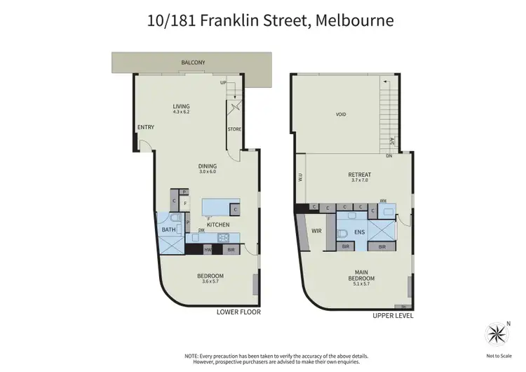 Floorplan of Homely apartment listing, 10/181 Franklin Street, Melbourne VIC 3000