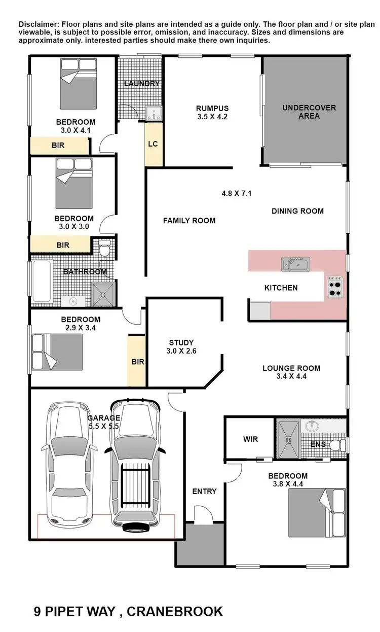 Floorplan of Homely house listing, 9 Pipet Way, Cranebrook NSW 2749
