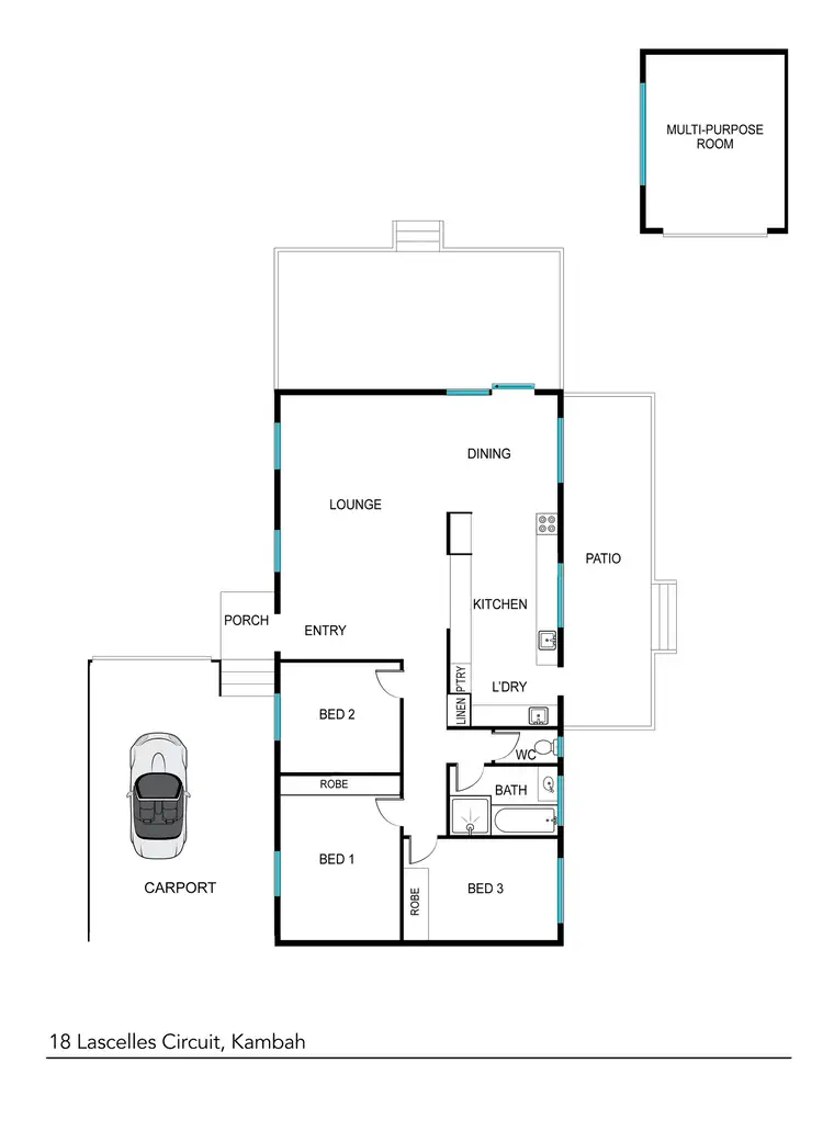 Floorplan of Homely house listing, 18 Lascelles Circuit, Kambah ACT 2902