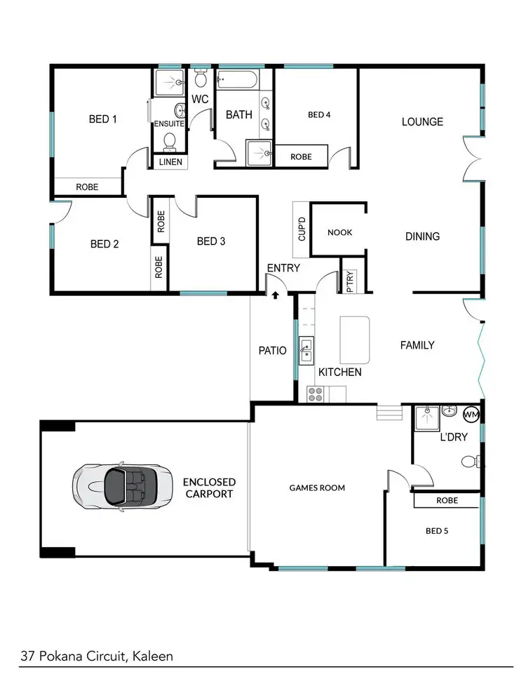 Floorplan of Homely house listing, 37 Pokana Circuit, Kaleen ACT 2617