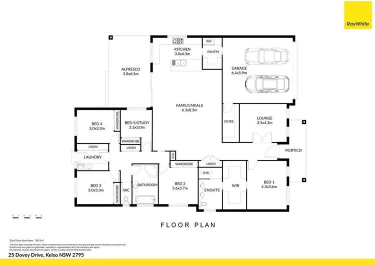 Floorplan of Homely house listing, 25 Dovey Drive, Kelso NSW 2795
