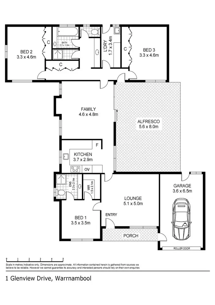 Floorplan of Homely house listing, 1 Glenview Drive, Warrnambool VIC 3280