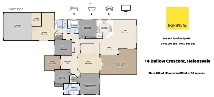 Floorplan of Homely house listing, 14 Dallow Crescent, Helensvale QLD 4212